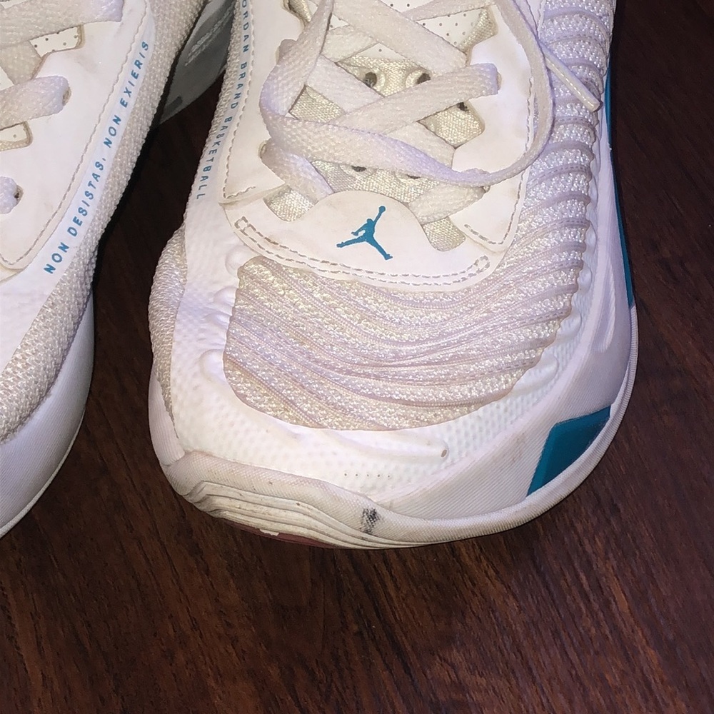 Size 7 Youth 7Y Jordan Brand Luka Doncic White and Blue Athletic Sneakers - Picture 9 of 14